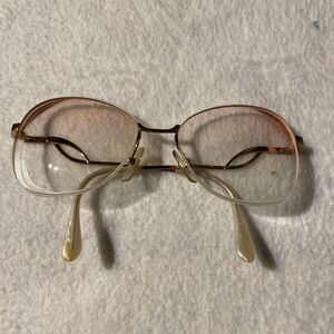 Vintage Eyeglasses Frame 50-18 135 Gold Frame France Lightweight
